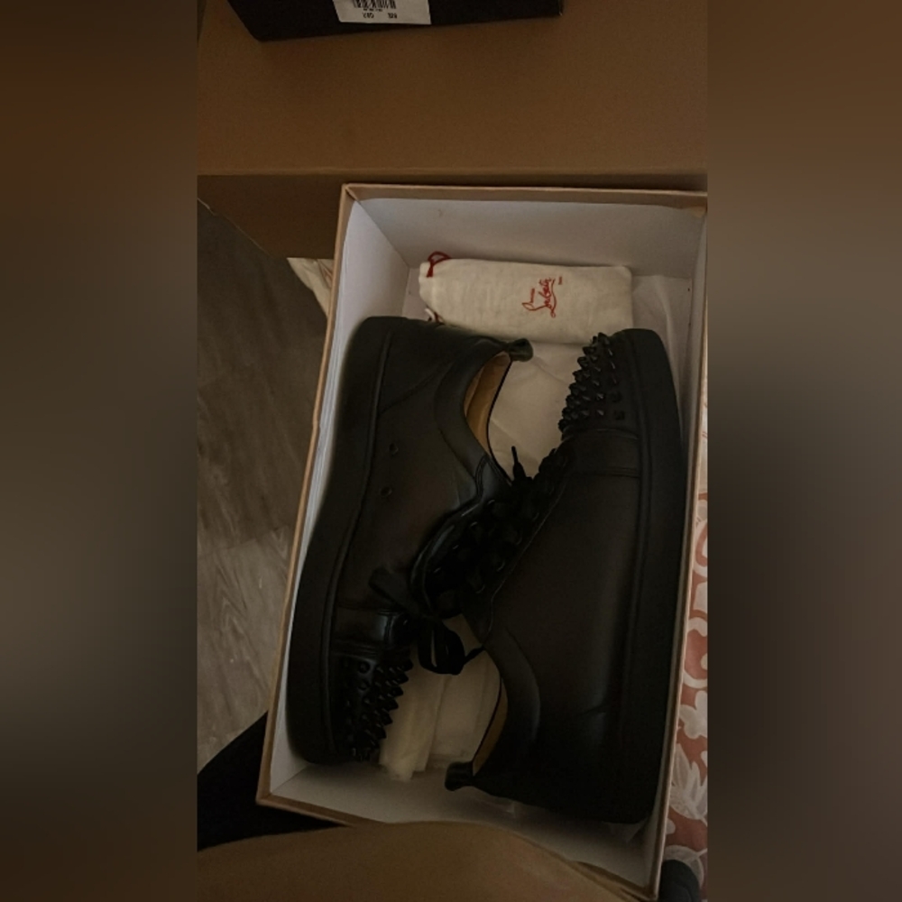 Christian Louboutin Black Spiked Sneakers